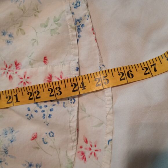 Lauren Ralph Lauren Lightweight Floral Roll tab Monogram 3/4 Sleeve size S - Picture 8 of 9